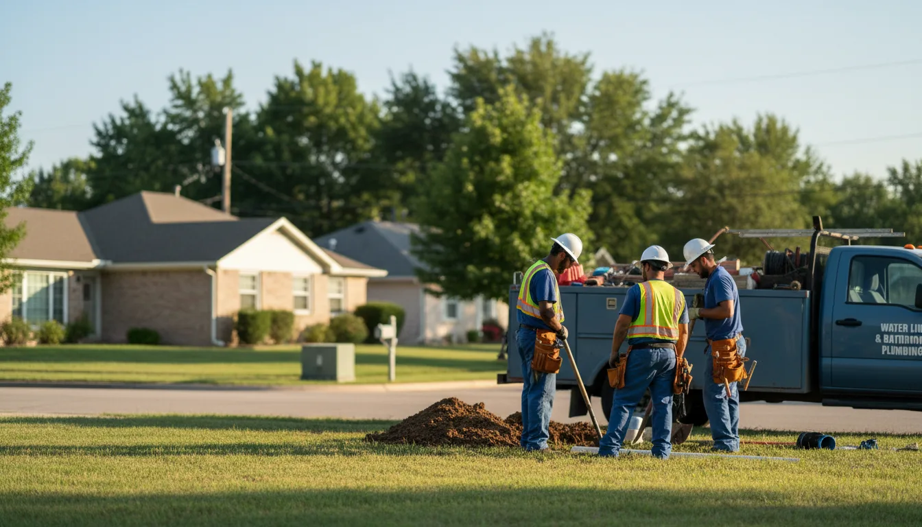 Residential water line and bathroom plumbing service in Conklin, NY